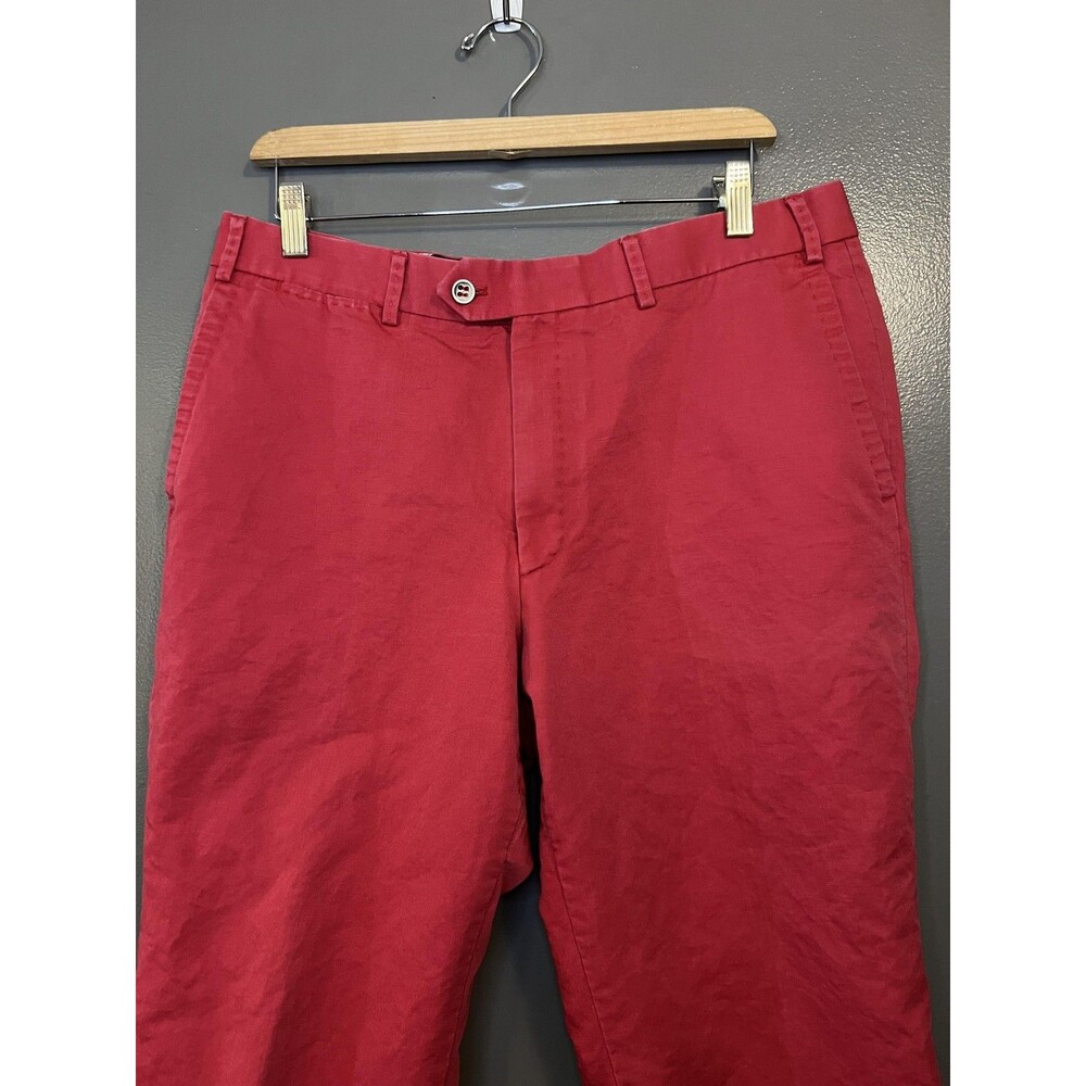 Hiltl Pants Mens 34 Red Cosimo HSP Sar Dress Chino Trousers Size 52 Smart Casual